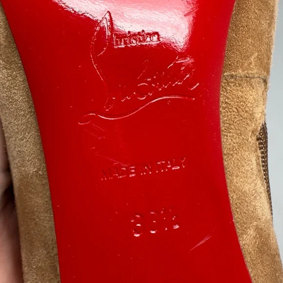 Christian Louboutin Tan Suede Ankle Boots - Picture 10 of 10